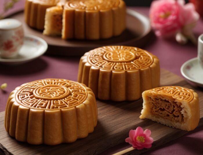 Classic Lotus-Filled Chinese Mooncake Cake Recipe for Mid-Autumn Festival