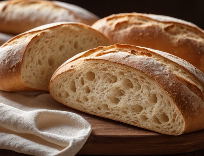 Italian Ciabatta Bread Recipe with Porous Texture and Authentic Flavor