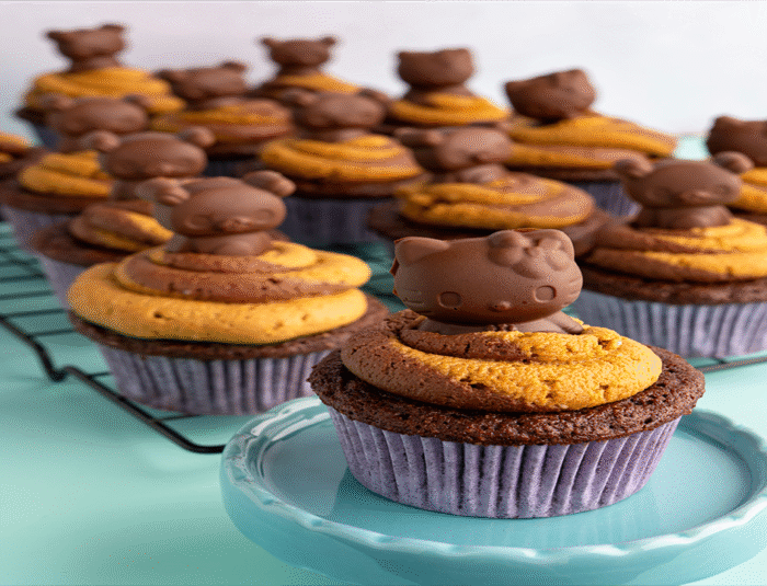 Adorable Gluten-Free Choco Chiffon Cupcakes Shaped Like Bears