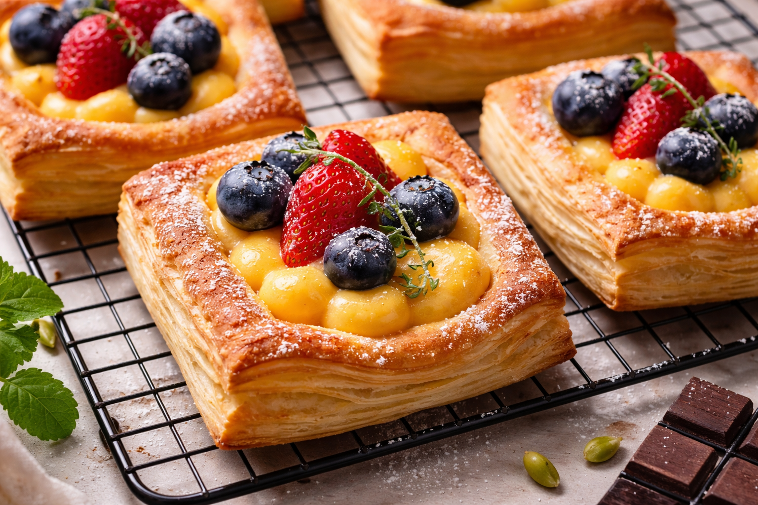 Berries Danish Custard Recipe with Fresh Fruits and Silky Custard