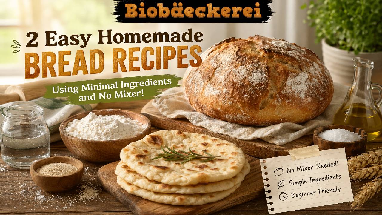 2 Easy Homemade Bread Recipes Using Minimal Ingredients and No Mixer