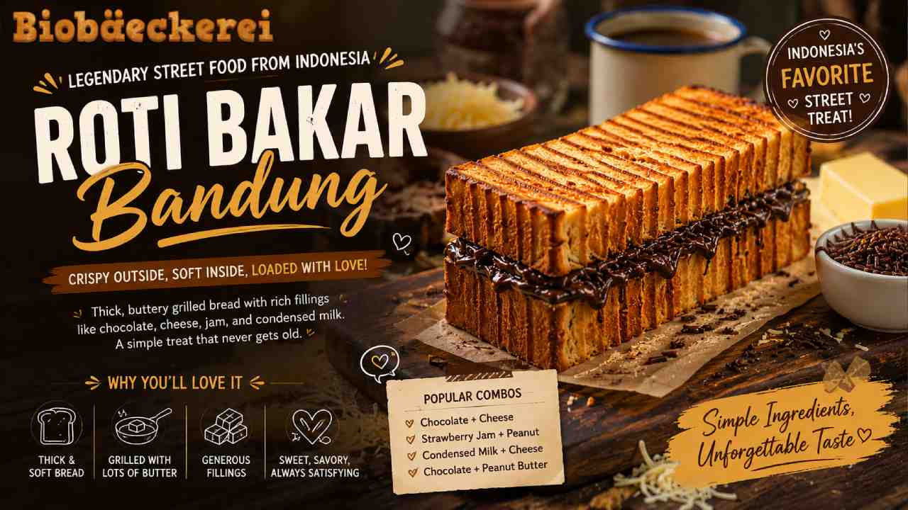Roti Bakar Bandung, Indonesia’s Iconic Street Food with Crispy Outside and Soft Inside