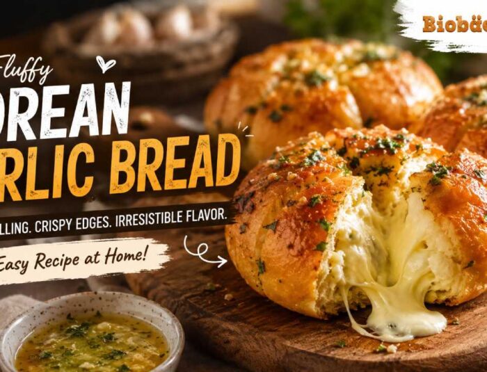 Fluffy Korean Garlic Bread Recipe with Creamy Filling and Crispy Edges