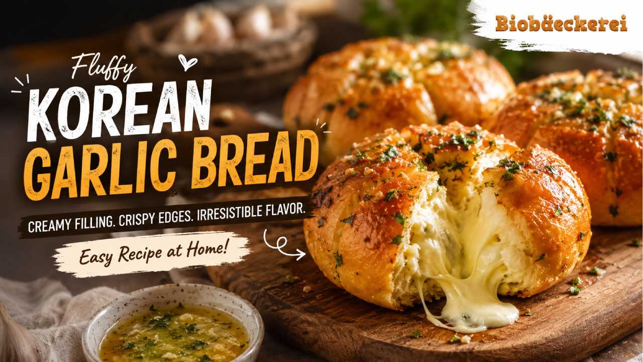 Fluffy Korean Garlic Bread Recipe with Creamy Filling and Crispy Edges
