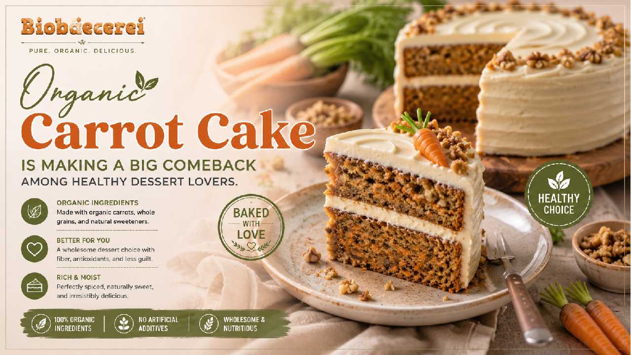 Organic Carrot Cake Returns as a Favorite Healthy Dessert Choice