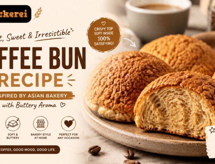 Simple Coffee Bun Recipe Inspired by Asian Bakery with Buttery Aroma