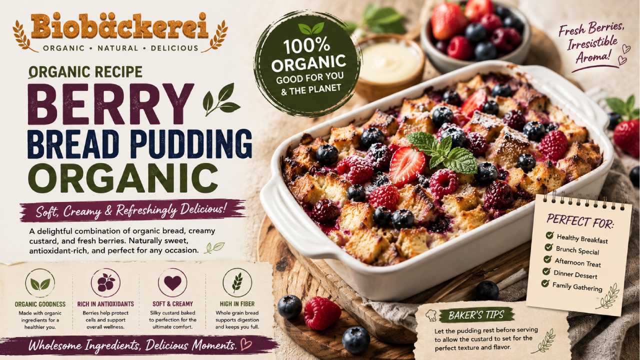Berry Bread Pudding Organic Recipe That Is Soft, Fresh, and Perfect for Any Occasion
