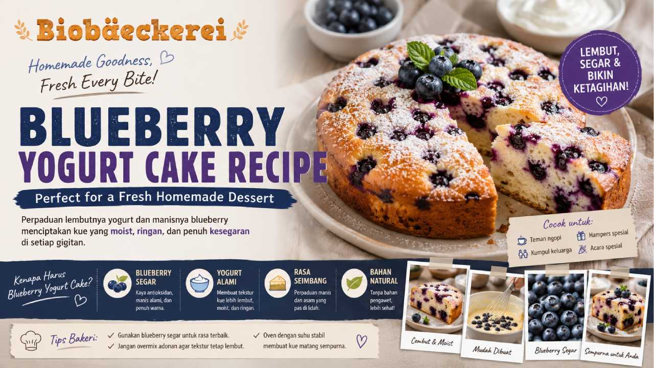 Blueberry Yogurt Cake Recipe Perfect for a Fresh Homemade Dessert