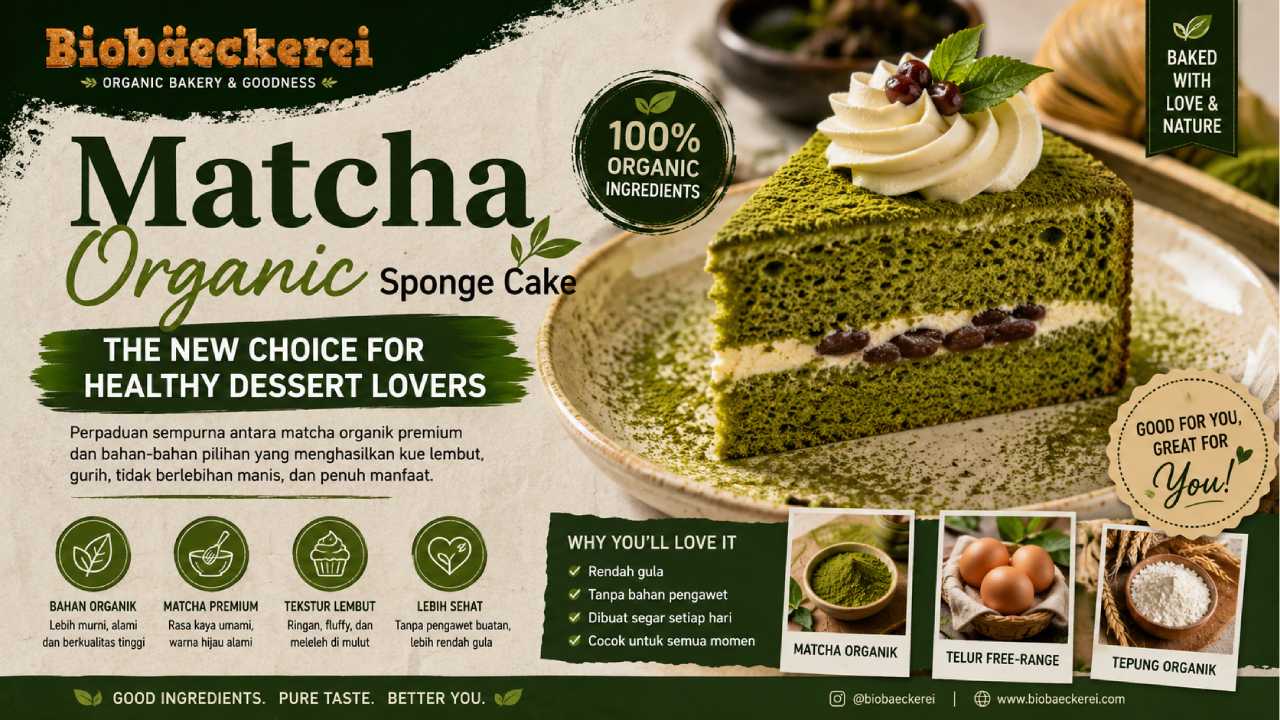 Matcha Organic Sponge Cake Becomes the New Favorite for Healthy Dessert Lovers