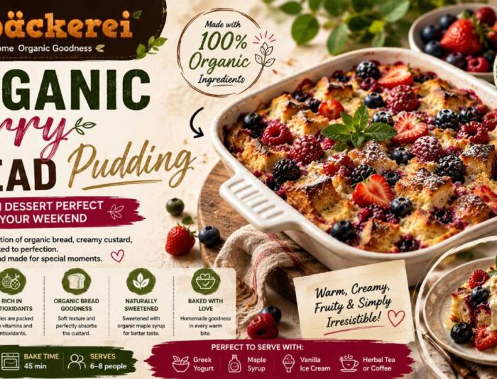 Organic Berry Bread Pudding: A Refreshing Weekend Treat