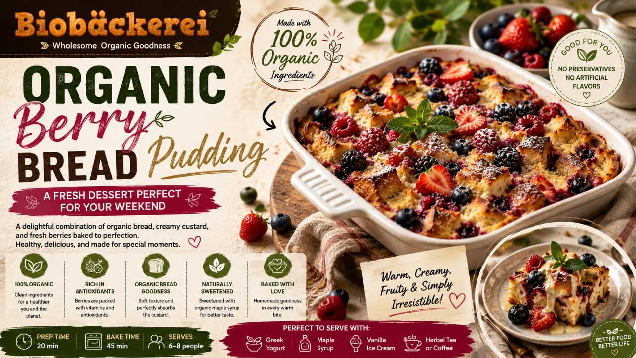 Organic Berry Bread Pudding: A Refreshing Weekend Treat