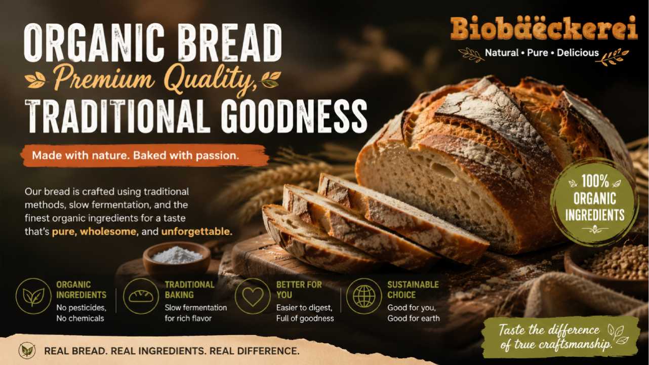 Organic Bread Offers Premium Quality Through Traditional Baking Methods