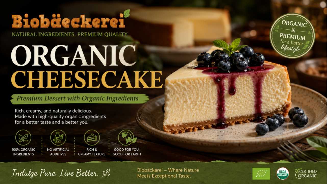 Organic Cheesecake Emerges as a Premium Dessert Crafted from High-Quality Organic Ingredients