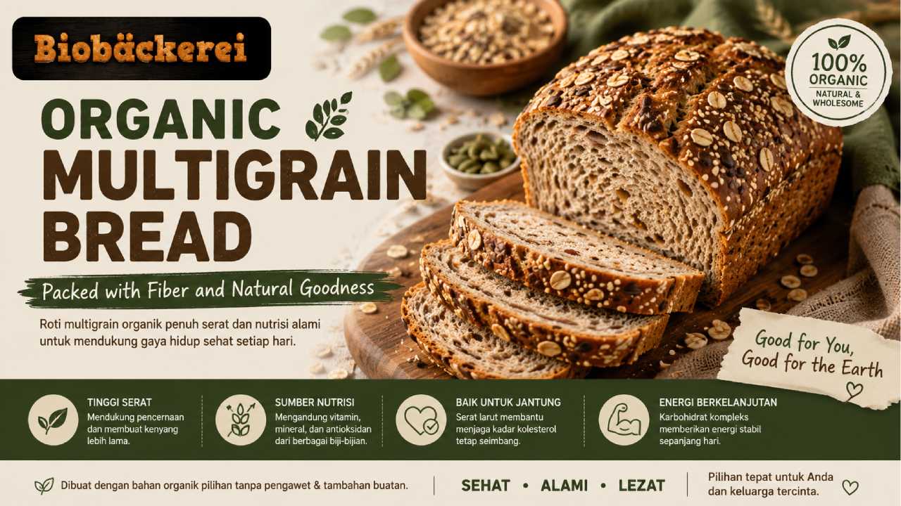Organic Multigrain Bread Packed with Fiber and Natural Goodness