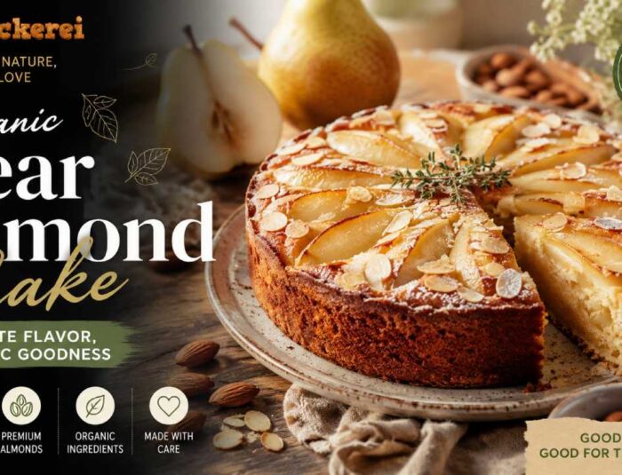 Pear Almond Cake Combines Delicate Flavor with Organic Goodness