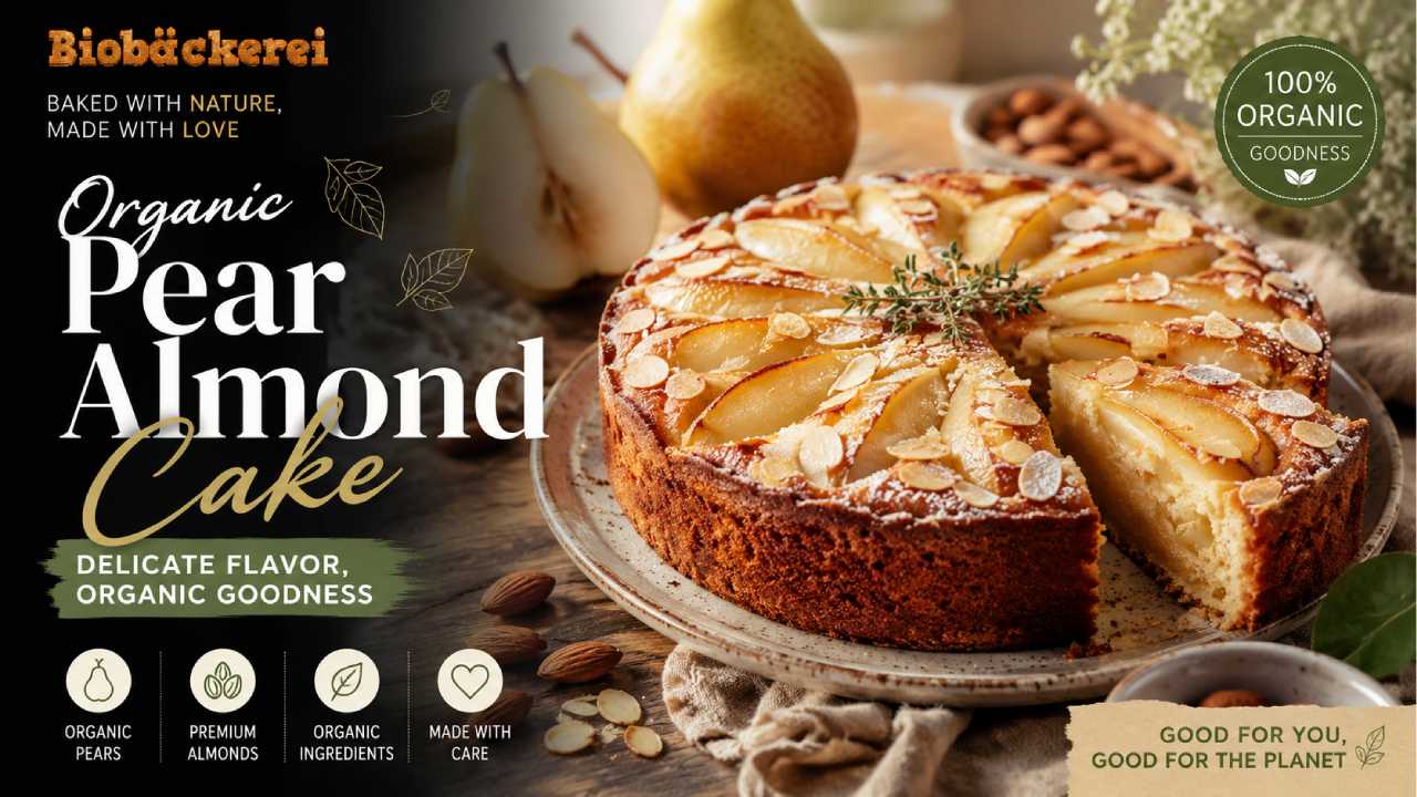 Pear Almond Cake Combines Delicate Flavor with Organic Goodness