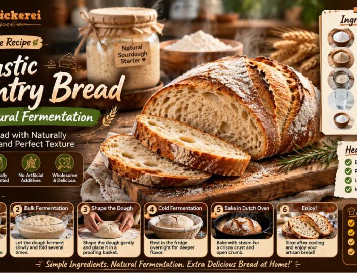 Rustic Country Bread with Natural Fermentation: An Organic Bread Recipe Worth Baking