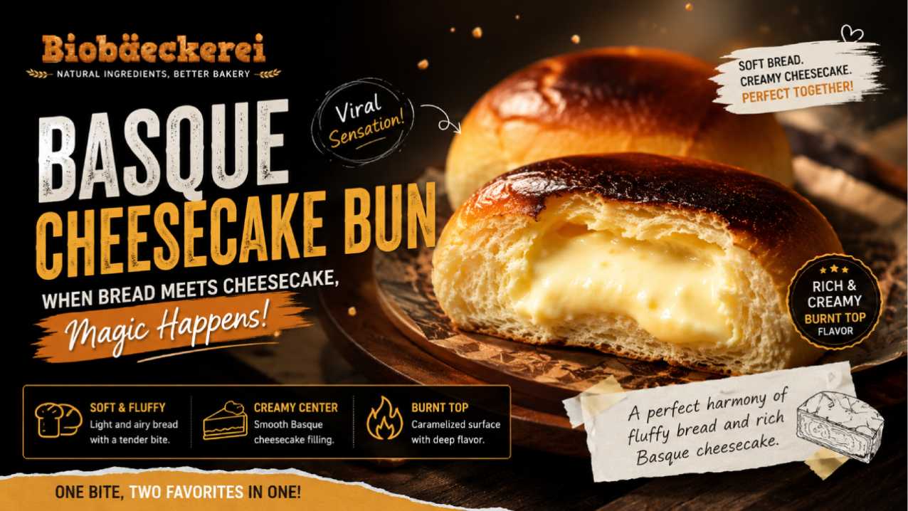 Basque Cheesecake Bun Is Turning Heads, Bread and Cheesecake Become One