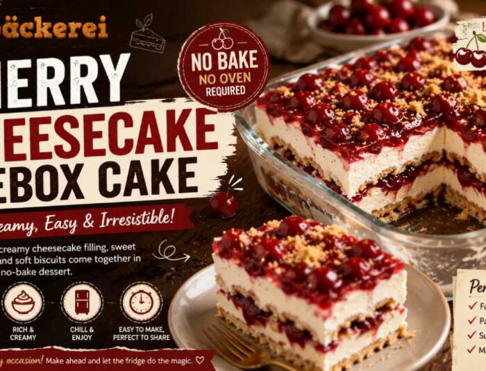 Cherry Cheesecake Icebox Cake Is Trending, Creamy and No Baking Required