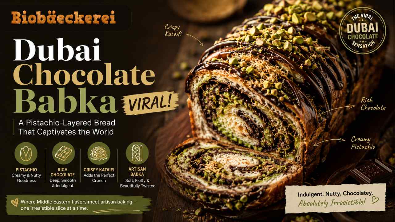 Dubai Chocolate Babka Goes Viral, a Tempting Pistachio-Layered Bread
