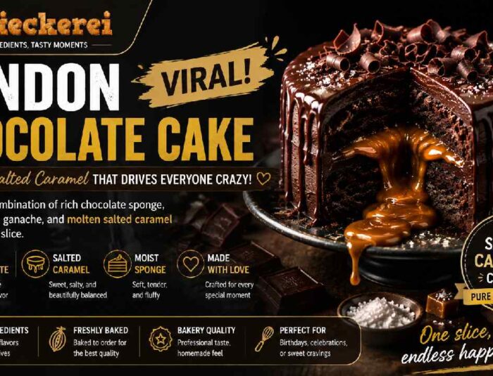 London Chocolate Cake Goes Viral, Salted Caramel Center Sparks Curiosity