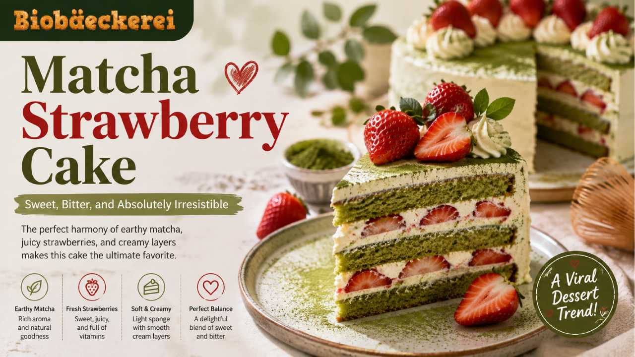 Matcha Strawberry Cake Is Trending, Sweet and Bitter Flavors Win Fans
