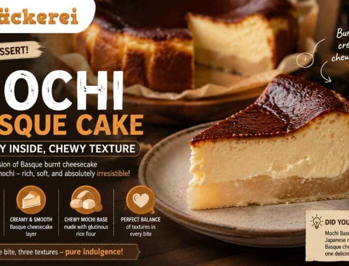 Mochi Basque Cake Goes Viral With a Creamy Center and Chewy Texture