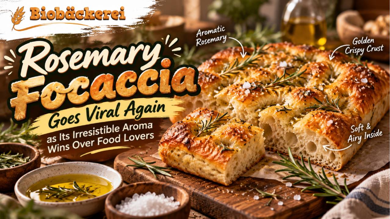 Rosemary Focaccia Goes Viral Again as Its Irresistible Aroma Wins Over Food Lovers