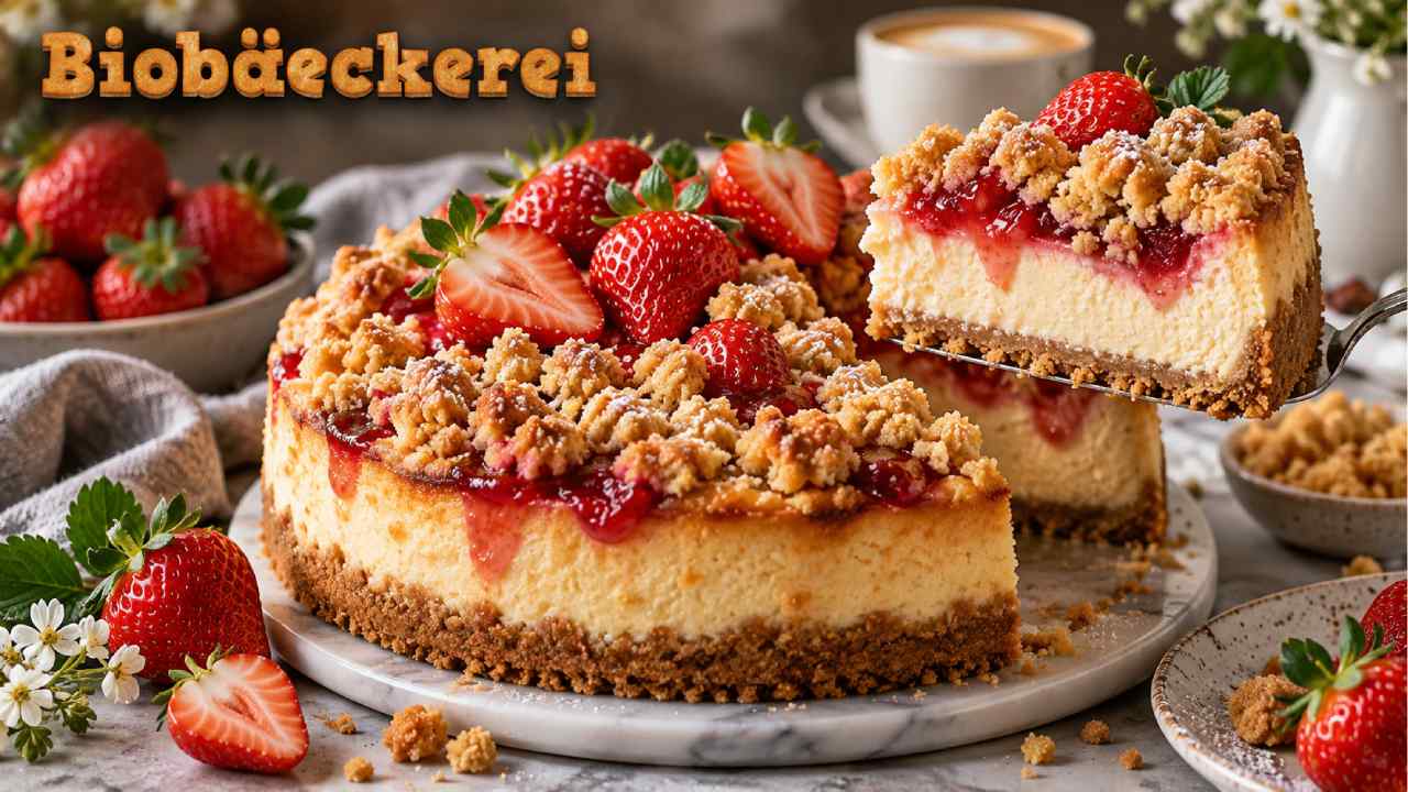 Streusel Cheesecake Gains Attention With Fresh Strawberry Twist