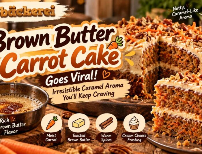 Brown Butter Carrot Cake Goes Viral With Irresistible Caramel Aroma