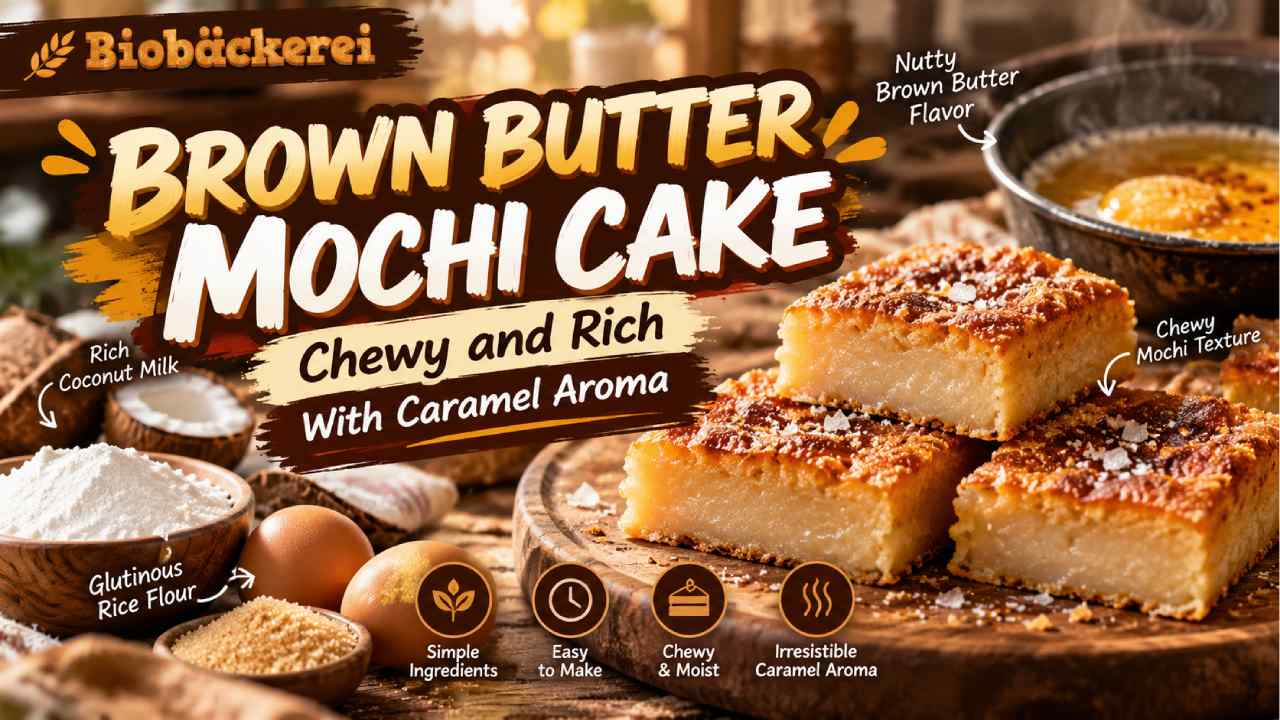 Brown Butter Mochi Cake, Chewy and Rich With Caramel Aroma