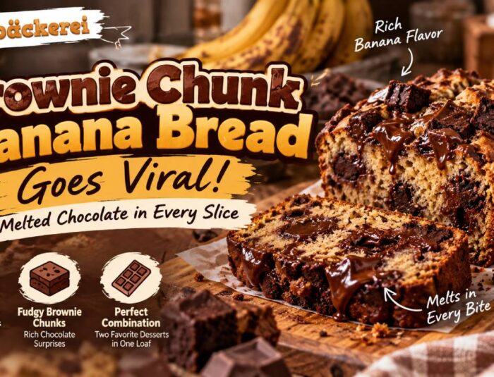 Brownie Chunk Banana Bread Goes Viral With Gooey Chocolate in Every Slice