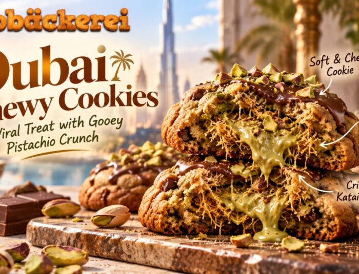 Dubai Chewy Cookies Go Viral with Gooey Pistachio Crunch