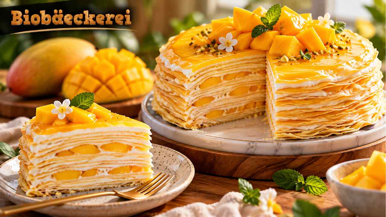 Mango Crepe Cake Goes Viral With Delicate Layers and Fresh Cream
