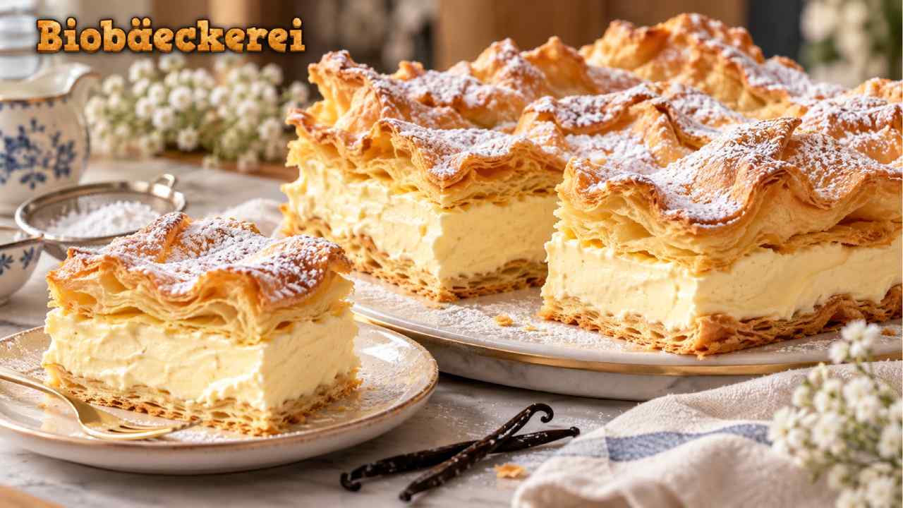 Polish Karpatka Recipe: Cream Cake with Wavy Pastry Layers